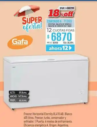 Red del Hogar Freezer Horizontal Eternity Xl410 Ab Gafa oferta