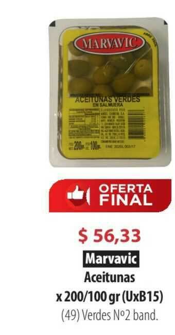 Parodi Marvavic Aceitunas oferta
