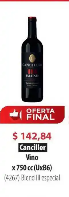 Parodi Canciller Vino x 750cc oferta