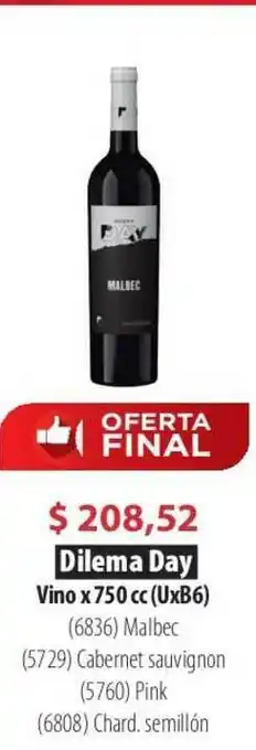 Parodi Dilema Day Vino x 750cc oferta