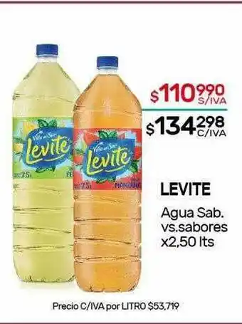 Nini Mayorista Levite Agua Sab. Vs.sabores x 2,50lts oferta