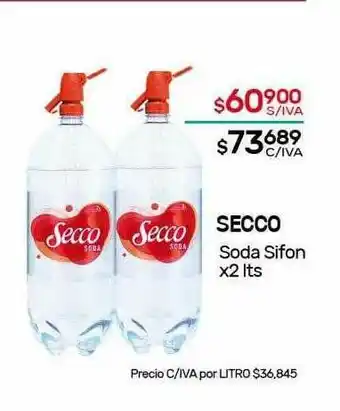 Nini Mayorista Secco Soda Sifón x 2lts oferta