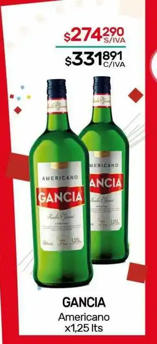 Nini Mayorista Gancia Americano x 1,25lts oferta