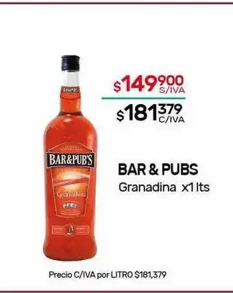 Nini Mayorista Bar & Pubs Granadina x 1lts oferta