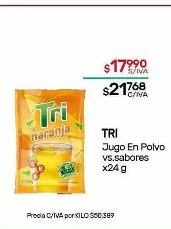 Nini Mayorista Tri Jugo En Polvo Vs.sabores x 24g oferta