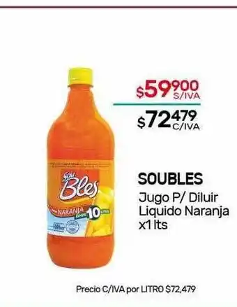 Nini Mayorista Soubles Jugo P Diluir Liquido Naranja x 1lts oferta