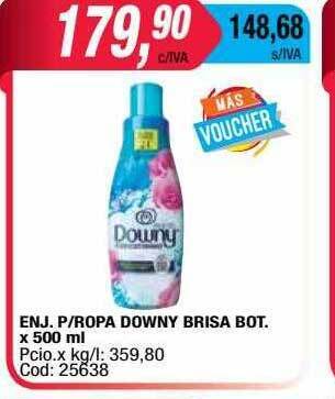 Maxiconsumo Enj. P-ropa Downy Brisa Bot. x 500ml oferta