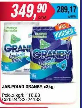 Maxiconsumo Jab.polvo Granby x 3kg oferta