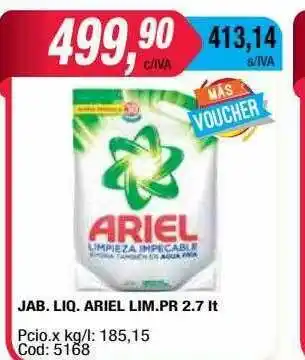 Maxiconsumo Jab. Liq. Ariel Lim. Pr 2.7lt oferta