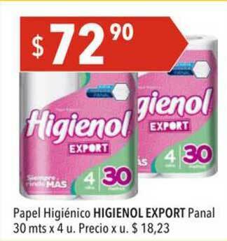 Hergo Papel Higiénico Higienol Export Panal oferta
