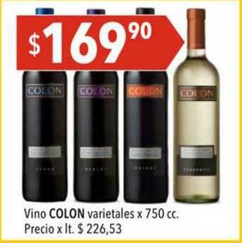 Hergo Vino Colon Varietales x 750 cc oferta