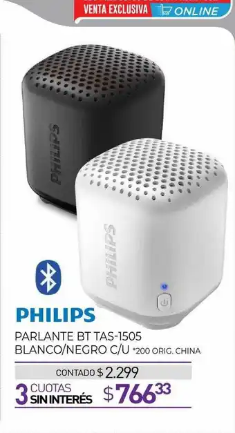 La Anonima Parlante Bt Tas-1505 Blanco Negro Philips oferta