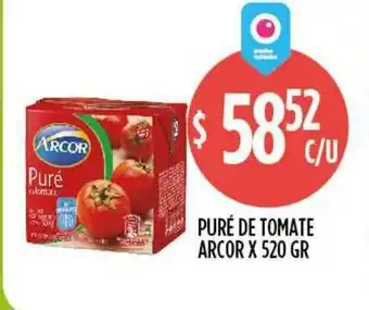 Supermercados Toledo Puré De Tomate Arcor 520g oferta