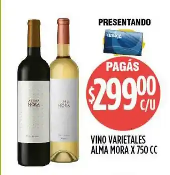 Supermercados Toledo Vino Varietales Alma Mora x 750cc oferta