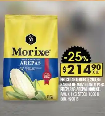 Coto Harina De Maíz Blanco Para Preparar Arepas Moixe oferta