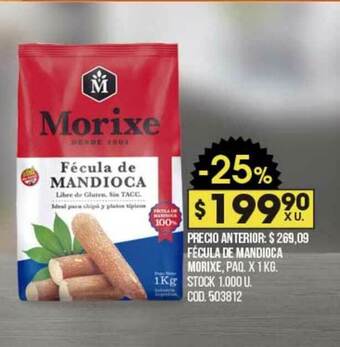 Coto Fécula De Mandioca Morixe oferta