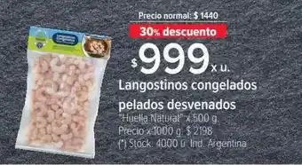 Carrefour Langostinos Congelados Pelados Desvenados x 500grs oferta