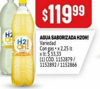 Makro Agua con sabor h2oh oferta