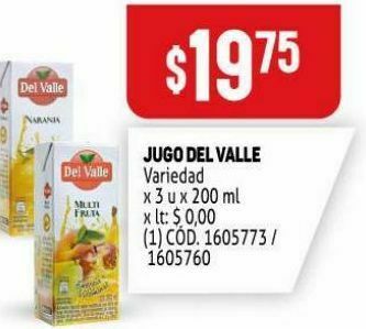 Makro Jugos del valle oferta