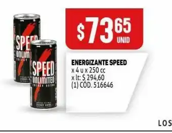 Makro Bebida energética speed oferta