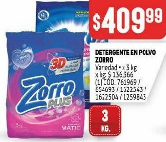 Makro Detergente en polvo zorro oferta
