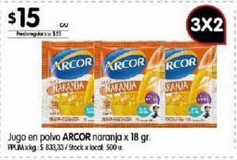Disco Jugo en polvo arcor oferta