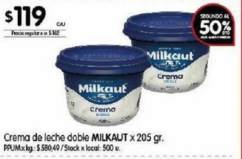 Disco Crema de leche milkaut oferta