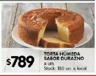 Disco Torta húmeda sabor durazno oferta