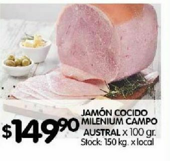 Disco Jamón cocido campo austral 100g oferta