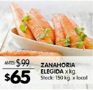 Disco Zanahoria elegida x kg oferta