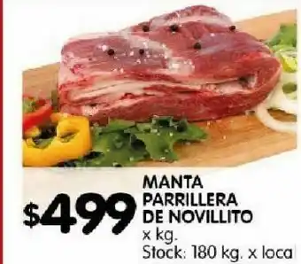 Disco Manta parrillera de novillito x kg oferta