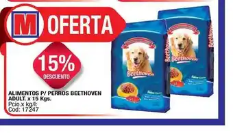 Maxiconsumo Alimentos P- Perros Beethoven Adult. x 15kgs oferta