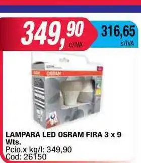 Maxiconsumo Lampara Led Osram Fira 3 X 9 Wts. oferta