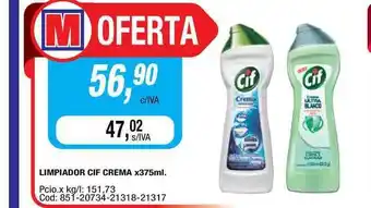 Maxiconsumo Limpiador Cif Crema X 375 Ml oferta