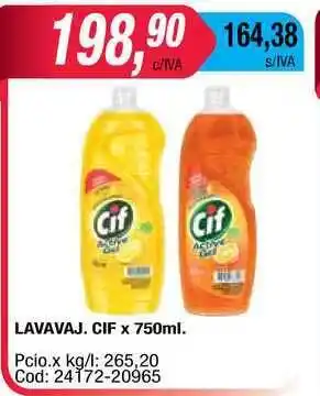 Maxiconsumo Cif Lavavaj. X 750 Ml oferta
