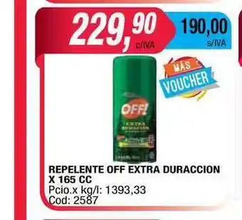Maxiconsumo Off Repelente Extra Duraccion X 165 Cc oferta