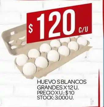 Supermercados DIA Huevo S Blancos Grandes x 12u oferta