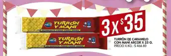 Supermercados DIA Turrón De Caramelo Con Maní Arcor 25g oferta