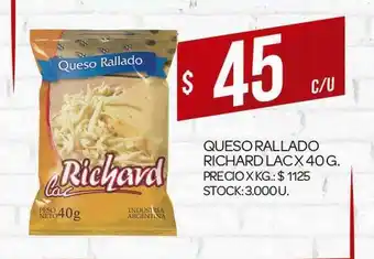 Supermercados DIA Queso Rallado Richard Lac 45g oferta