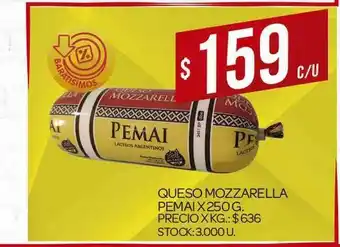 Supermercados DIA Queso Mozzarella Pemai 250g oferta