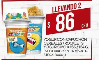 Supermercados DIA Yogur Con Capuchón Cereales Rocklets Yogurisimo 166/164g oferta