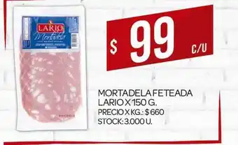 Supermercados DIA Mortadela Feteada Lario 150g oferta