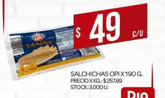 Supermercados DIA Salchichas Opi 190g oferta