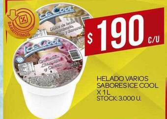 Supermercados DIA Helado Varios Sabores Ice Cool x 1L oferta