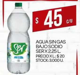 Supermercados DIA Agua Sin Gas Bajo Sodio Ser 2.25L oferta