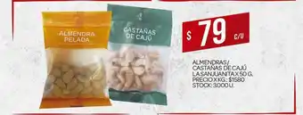 Supermercados DIA Almendras Castañas De Cajú La Sanjuanita 50g oferta