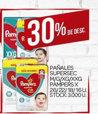 Supermercados DIA Pañales Supersec M G Xg Xxg Pampers oferta