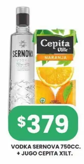 Vodka Sernova 750cc. + Jugo Cepita 1Lt