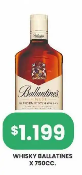 Supermercados Zeta Whisky Ballatines 750cc oferta
