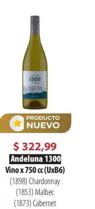 Parodi Andeluna 1300 Vino x 750 cc (UxB6) oferta